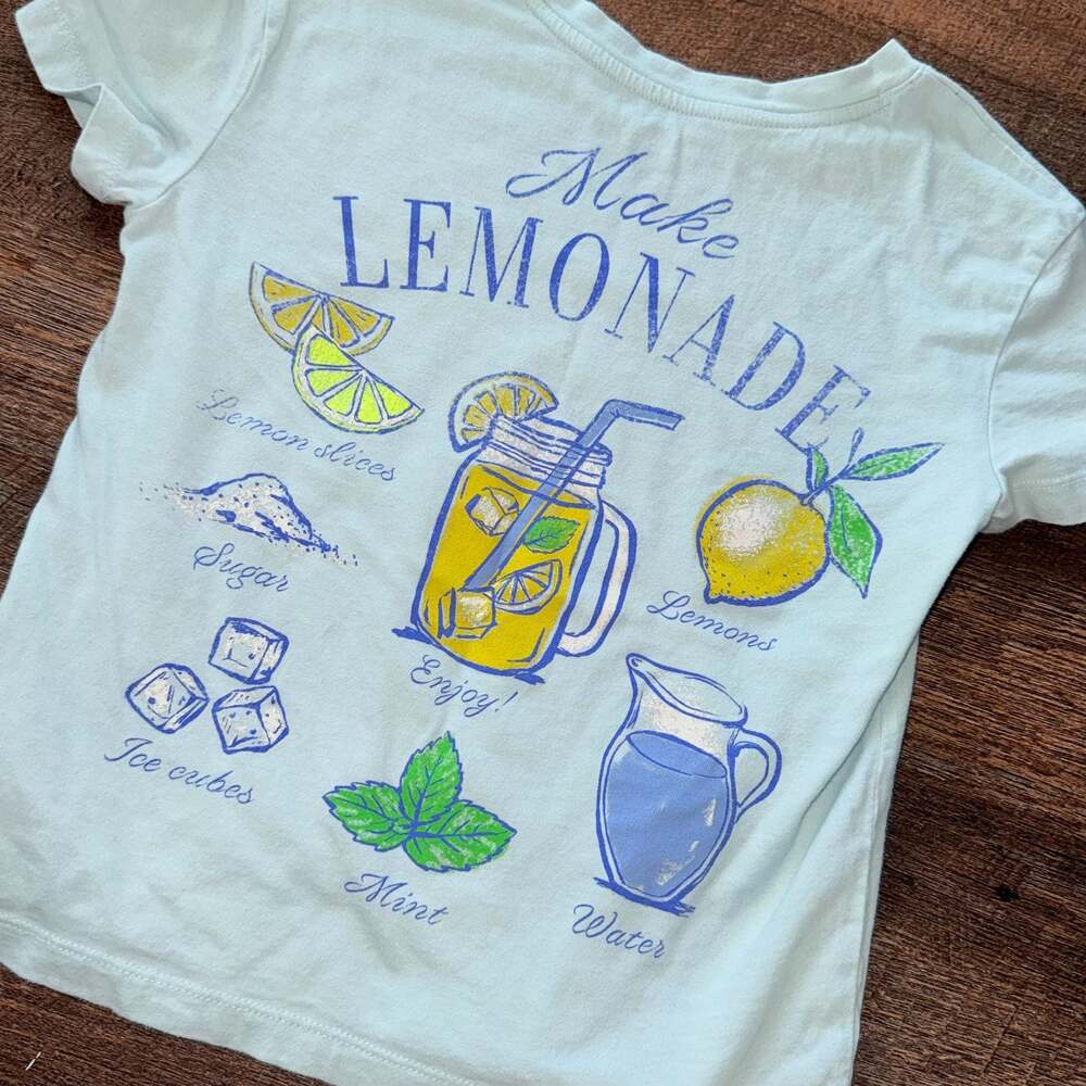 Gap Kids Lemonade Graphic T-Shirt Girls Size 8